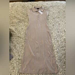 Dynamite Taupe Sleeveless Midi Dress